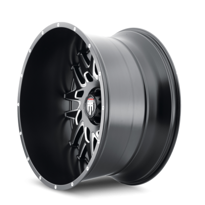 DNA AT184 Satin Black Milled 22X12 5-150 -44MM 110.3MM Off Road Wheels American Truxx