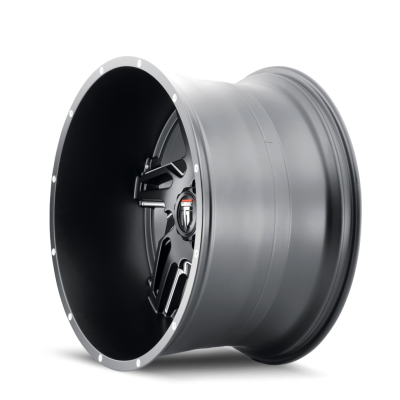 Spurs AT186 Satin Black Milled 24X14 5-127 -76MM 78.1MM Off Road Wheels American Truxx