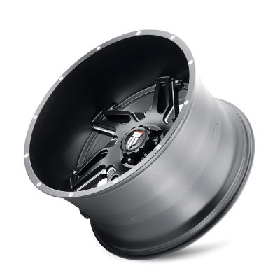 Spurs AT186 Satin Black Milled 24X14 5-127 -76MM 78.1MM Off Road Wheels American Truxx