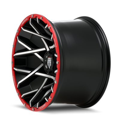 Gridlock AT1901 Gloss Black Machined 20X12 5-127 -44MM 78.1MM Off Road Wheels American Truxx