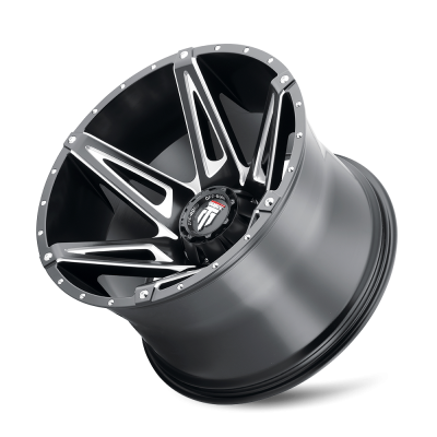 Kutz AT1902 Gloss Black Milled 20X9 6-135 -12MM 106.1MM Off Road Wheels American Truxx