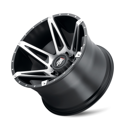 Kutz AT1902 Gloss Black Machined 20X9 5-127 -12MM 78.1MM Off Road Wheels American Truxx