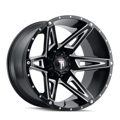Kutz AT1902 Gloss Black Milled 18X9 5-127 -12MM 78.1MM Off Road Wheels American Truxx