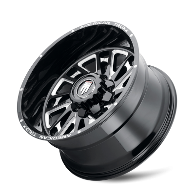 Blade AT1905 Gloss Black Milled 24X14 5-127 -76MM 78.1MM Off Road Wheels American Truxx