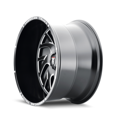 Xclusive AT1907 Satin Black Milled 22X12 5-150 -44MM 110.5MM Off Road Wheels American Truxx