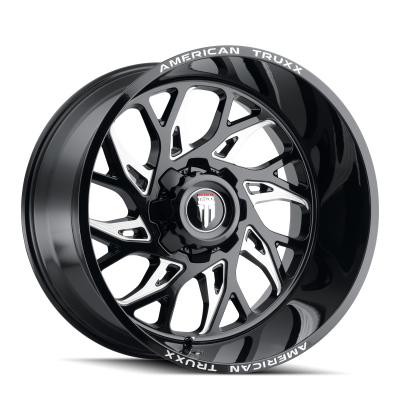 Destiny AT1913 Gloss Black Milled 20X10 5-127/5-139.7 -24MM 87.1MM Off Road Wheels American Truxx