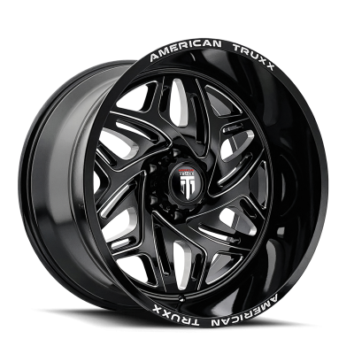 Euphoria AT1914 Black Milled 20X10 5-127 -19MM 78.1MM Off Road Wheels American Truxx