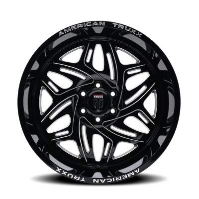 Euphoria AT1914 Black Milled 20X9 5-127 0MM 78.1MM Off Road Wheels American Truxx