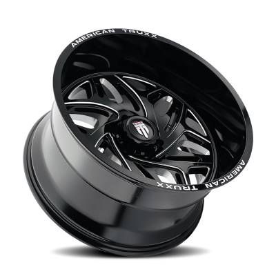 Euphoria AT1914 Black Milled 20X9 5-127 0MM 78.1MM Off Road Wheels American Truxx