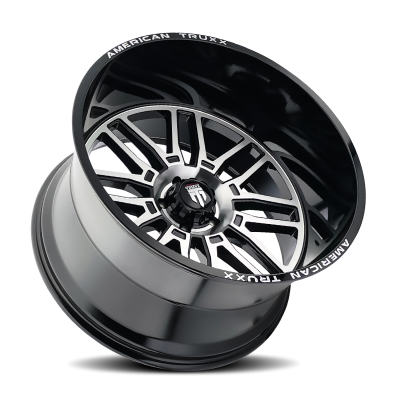 Restless AT1915 Black Machined 20X10 5-127 -25MM 78.1MM Off Road Wheels American Truxx