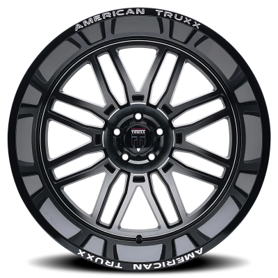 Restless AT1915 Black Machined 20X10 5-127 -25MM 78.1MM Off Road Wheels American Truxx