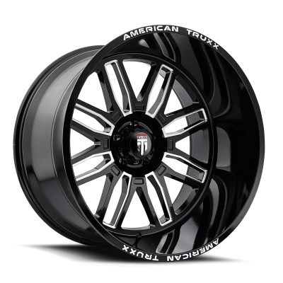 Restless AT1915 Black Milled 24X14 6-135 -76MM 87.1MM Off Road Wheels American Truxx