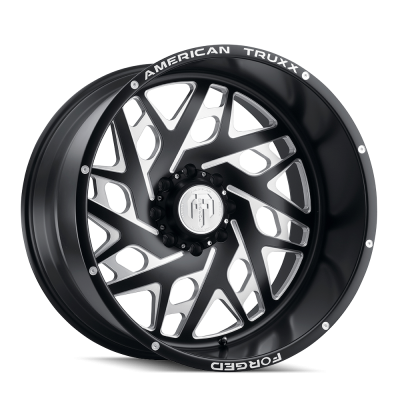 Forged Aries ATF1909 Matte Black Milled 22X12 6-139.7 -44MM 106.1MM Off Road Wheels American Truxx Forged