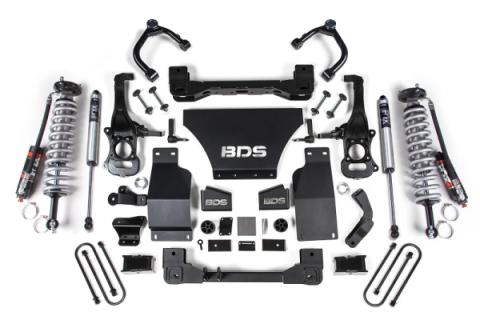 2025 Silverado/Sierra 1500 4WD 4 Inch Suspension Lift Kit V8 Gas 3 Inch Rear Block -Fox 2.5 PES C/O Front Fox 2.0 PS Rear BDS Suspension