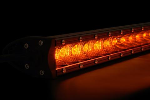 42 Inch Slim Single Row Straight LED Light Bar 20,000 Lumens Amber Cali Raised LED