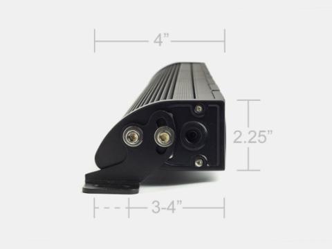 43 Inch Amber/White Dual Function LED Bar Single Row Cali Raised LED