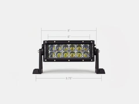8 Inch Dual Row 5D Optic OSRAM LED Light Bar Cali Raised LED