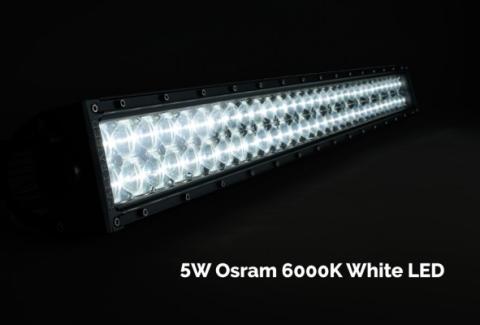 8 Inch Dual Row 5D Optic OSRAM LED Light Bar Cali Raised LED