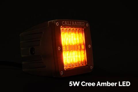 LED Light Pod 3x2 18w Amber Aluminum Housing Cali Raised LED