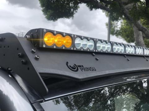 Dual Function Amber/White LED Light Bar Prinsu Mounting Bracket Kit Include Dual Function LED Light Bar NO Wiring Harness Cali Raised LED