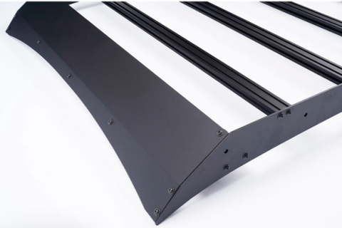 2014-2021 Tundra Crew Max Premium Roof Rack - 52 in Dual Row Combo Beam LED Light Bar - Blue - Tall No Lights Cali Raised LED