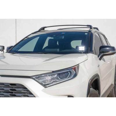 2019-Present RAV4 Ditch Mount Kit-(2) 27W Side Projecting LED Pods Toyota OEM Square Style Ditch Lights Switch Cali Raised LED
