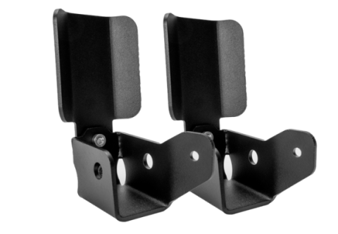 2005-2022 Toyota Tacoma Rear Shock Skid Plates - Steel Powercoat Black Cali Raised LED