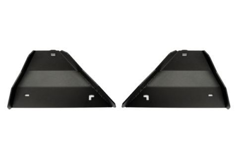 2005-2022 Toyota Tacoma Lower Control Arm Skid Plate - Steel Powercoat Black Cali Raised LED