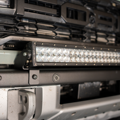 Bumper Light Bar Mounting Kit Fits 21-Present Ford Bronco Raptor - 5D Optic Osram 32 Inch Dual Row Bar (Combo Beam) Cali Raised LED