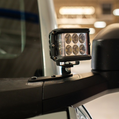 Ditch Light Mount Kit Fits 21-Present Ford Bronco Raptor - (2) 27W Side Projecting LED Pods Cali Raised LED