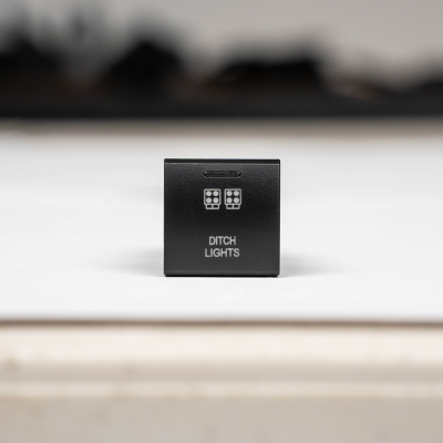 Low Profile Ditch Light Brackets Kit Fits 24-Present Toyota Tacoma/(2) 3X2 18W LED Pods/Toyota OEM Square Style Ditch Light Switch Cali Raised LED