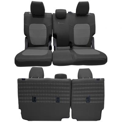 Bronco Seat Covers Tactical Rear Bench Seat Covers w/ No Fold Down Armrest for 21-25 Ford Bronco Black/Graphite Bartact