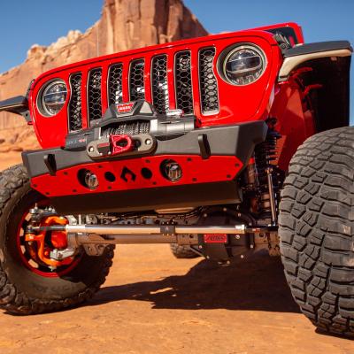 Bare Steel Nighthawk Front Bumper with Aluminum Skid for JK, JL, and JT - Bare Steel Artec Industries