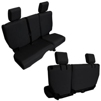 Jeep JKU Base Line Performance 4 DR Rear Split Bench Seat Covers 2007 Black Bartact