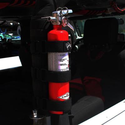 Fire Extinguisher Holder For Padded Roll Bars Webbing Black Bartact