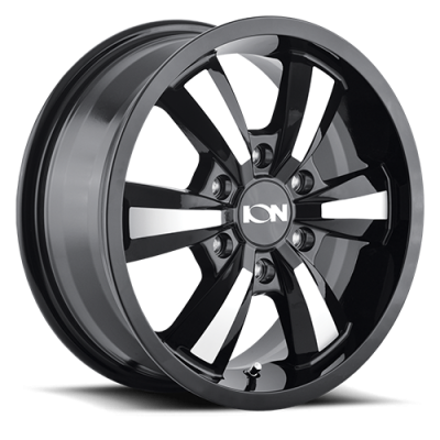 Cast Aluminum Wheels 102 GB 18x8 Machined Face Gloss Black 5 On 130 Bolt Pattern 50 Offset ION Wheels