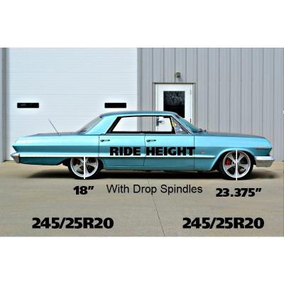 Front Dual Rate Springs Stock Height For 1958-1964 Impala W/ Big Block Pair Of Springs Powder Coated Blue Ridetech