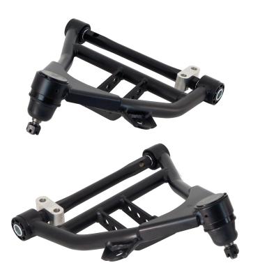 Front Lower Strongarms For 1958-1964 Impala For Use W/ Coil-Over/Shockwave Pair Of Tubular Control Arms W/ Ball Joints Cross Shafts And Delrin Bushings Powder Coated Satin Black Ridetech