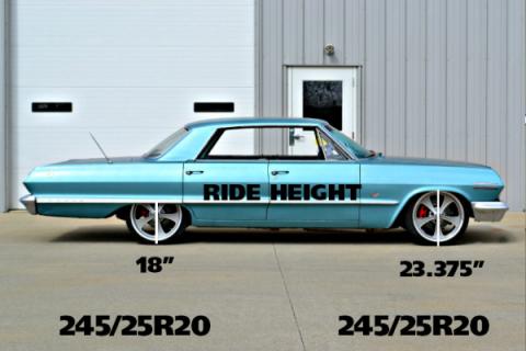 Rear Dual Rate Springs 2 Inch Lowering For 1958-1964 Impala W/ Big Block Pair Of Springs Powder Coated Blue Ridetech