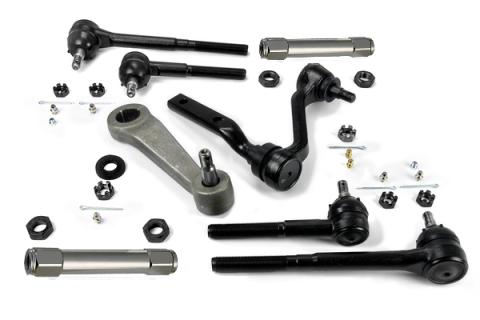 Steering Linkage Kit For 1967 Camaro W/ Power Steering Idler Arm Pitman Arm Inner Tie Rods Outer Tie Rods And Billet Tie Rod Adjusters Ridetech