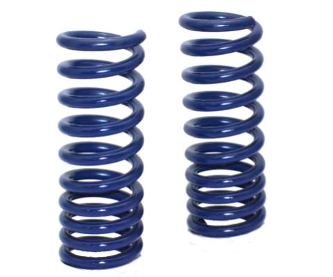 Front Dual Rate Springs 2 Inch Lowering For 1970-1981 Camaro and Firebird W/ Small Block Pair Of Springs Powder Coated Blue Ridetech