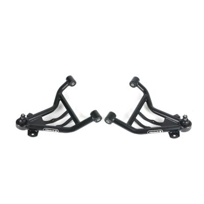 Front Lower Strongarms For 1970-1981 Camaro and Firebird For Use W/ Coil-Over/Shockwave Pair Of Tubular Control Arms W/ Ball Joints And Delrin Bushings Powder Coated Satin Black Ridetech