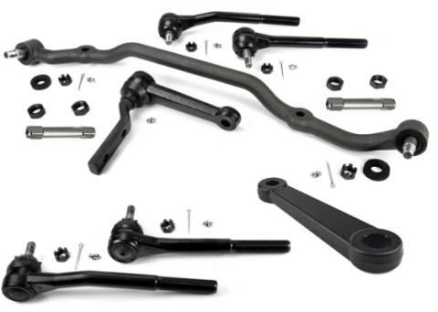 Steering Linkage Kit For 1970-1981 Camaro W/ Power Steering Center Link Idler Arm Pitman Arm Inner Tie Rods Outer Tie Rods And Billet Tie Rod Adjusters Ridetech