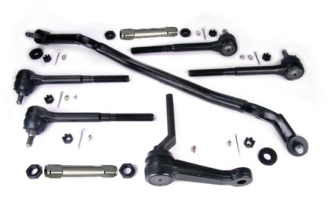 Steering Linkage Kit For 1968-1970 Chevelle Cutlass  Center Link Idler Arm Inner Tie Rods Outer Tie Rods And Billet Tie Rod Adjusters Ridetech