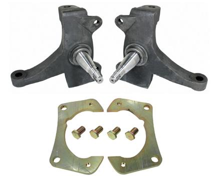 2.5 Inch Drop Spindles For 1973-1987 C10 Pair Of Spindles And Caliper Brackets For W/ Stock Hd Brakes 1 1/4 Inch Thick Rotors And Some Aftermarket Brakes Ridetech