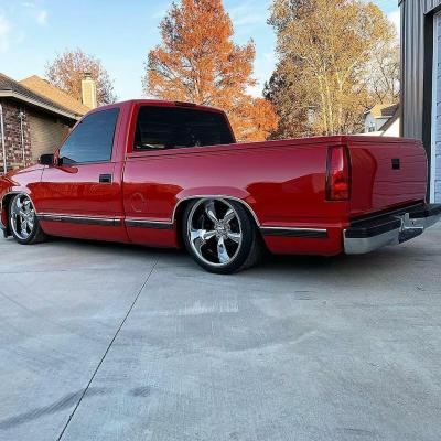 HQ Air Suspension System For 1988-1998 C1500 Standard Front Coolride Upper And Lower Strongarms Drop Spindles Bolt-On Wishbone Rear Suspension Front HQ Shocks Rear Shockwaves Heavy Duty Drop Spindles And Front Sway Bar Ridetech