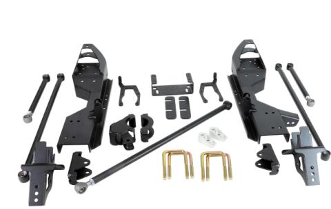 HQ Air Suspension System For 1999-2006 Silverado / Sierra 2WD 2007 Classic Front And Rear HQ Shockwaves Upper And Lower Strongarms Bolt-On 3 Link 2 Inch Drop Spindles And Front Sway Bar Ridetech