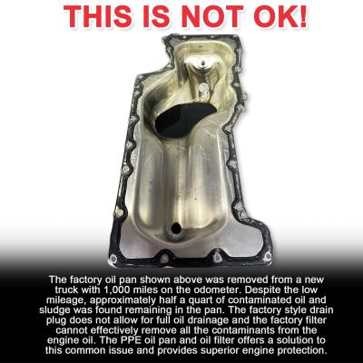 Deep Engine Oil Pan 2020+ GM 1500 3.0L Diesel - Black