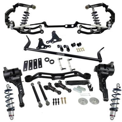 HQ Coil-Over System W/ Hub Spindles and Triailng Arms For 1963-1979 Corvette Front And Rear HQ Coil-Overs Front Truturn Corvette Hub Spindles W/ Caliper Brackets Rear Strongarms For Hubs And Front Sway Bar Ridetech