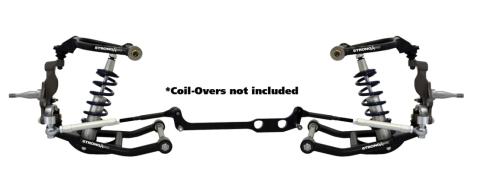 Truturn System For 1963-1982 Corvette For Use W/ Coil-Overs Or Shockwaves Sold Separately Upper And Lower Arms Delrin Bushings Ball Joints Cross Shafts Tall/Drop Spindles Steering Arms And Tie RodsPowder Coated Satin Black Ridetech